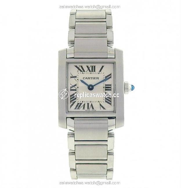 Cartier White Tank Francaise W51008q3 Quartz Stainless Steel Ladies Watch Cartier White Tank Francaise W51008q3 Quartz Stainless Steel Ladies Watch