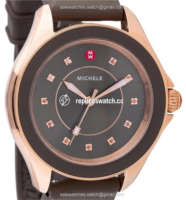 Michele Cape Large Case Swapable Strap Watch Michele Cape Large Case Swapable Strap Watch