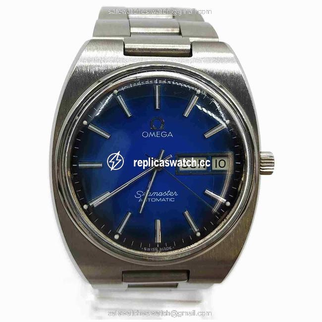 Omega Silver Blue Seamaster Day Date 861147 Watch Omega Silver Blue Seamaster Day Date 861147 Watch