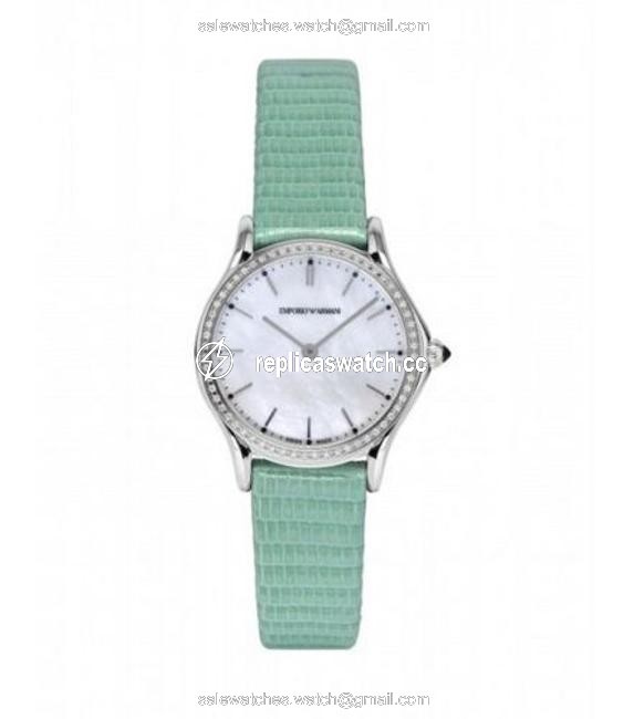 Emporio Armani White Swiss Made Women Lizard Leather Strap Ars7011 Watch Emporio Armani White Swiss Made Women Lizard Leather Strap Ars7011 Watch