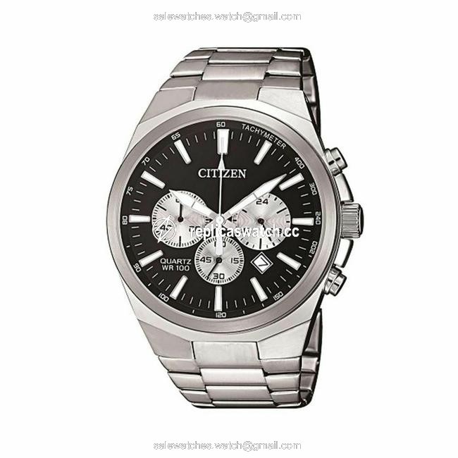Citizen Silver An8170-59e Black Quartz Mens Watch Citizen Silver An8170-59e Black Quartz Mens Watch