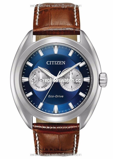 Citizen Silver/Leather Bu4010-05l Mens Paradex Watch Citizen Silver/Leather Bu4010-05l Mens Paradex Watch