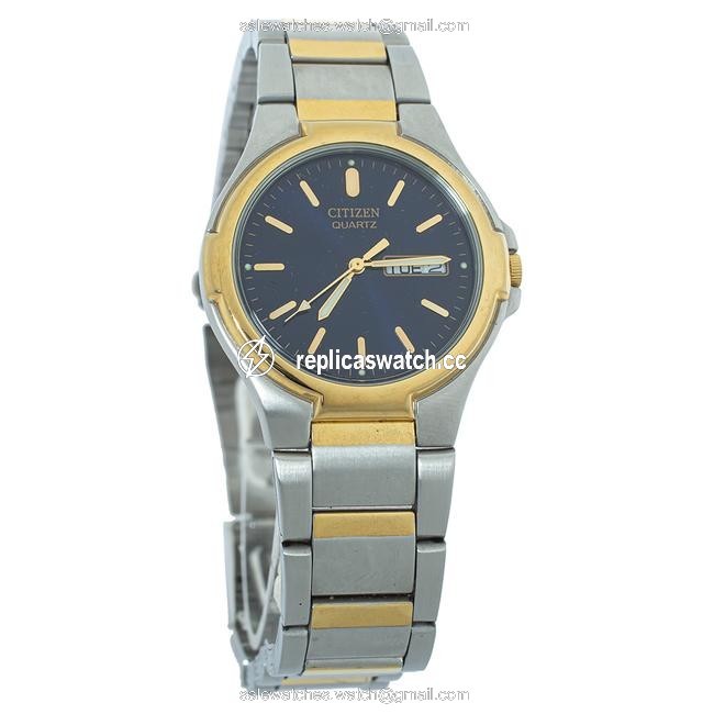 Citizen Blue Two Tone Stainless Steel S071887 Unisex Wristwatch 36mm Watch Citizen Blue Two Tone Stainless Steel S071887 Unisex Wristwatch 36mm Watch