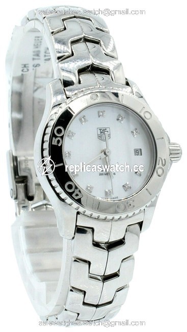 TAG Heuer Stainless Steel Link Ref: Wj1319-0 Quartz Diamond Mop Ladies Watch TAG Heuer Stainless Steel Link Ref: Wj1319-0 Quartz Diamond Mop Ladies Watch
