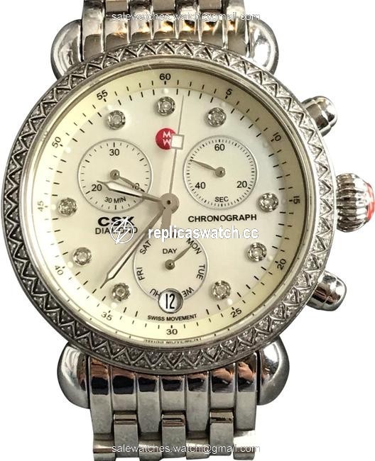 Michele Silver Csx Diamond Watch Michele Silver Csx Diamond Watch