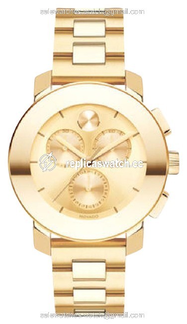 Movado Gold 3600358 Tone Stainless Womens Chronograph Watch Movado Gold 3600358 Tone Stainless Womens Chronograph Watch