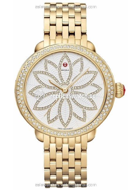 Michele Gold Serein Stainless Flower Diamond Mww21a000056 Watch Michele Gold Serein Stainless Flower Diamond Mww21a000056 Watch