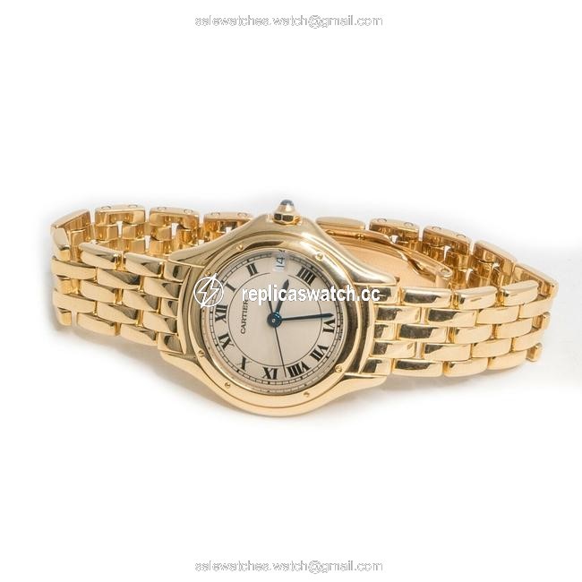 Cartier Yellow Gold 18kt Bracelet Cougar Watch Cartier Yellow Gold 18kt Bracelet Cougar Watch
