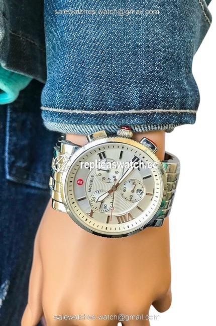 Michele Silver Stainless Steel Sport Sail Watch Michele Silver Stainless Steel Sport Sail Watch