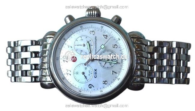Michele Silver Csx Chronographic Watch Michele Silver Csx Chronographic Watch
