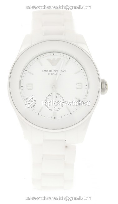 Emporio Armani White Round Dial Watch Emporio Armani White Round Dial Watch