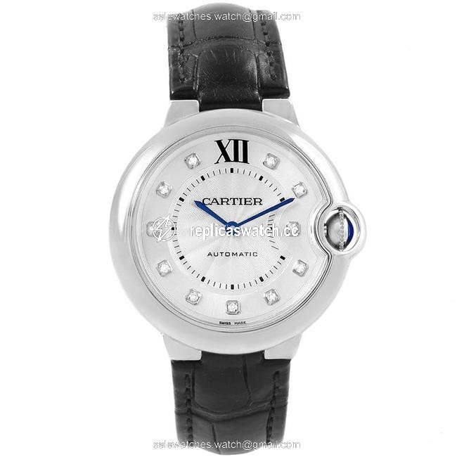 Cartier Silver Stainless Steel Ballon Bleu W4bb0009 Womens Wristwatch 33mm Watch Cartier Silver Stainless Steel Ballon Bleu W4bb0009 Womens Wristwatch 33mm Watch