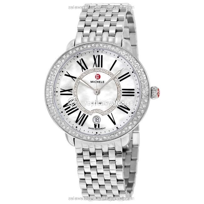 Michele Silver Serein Diamond Watch Michele Silver Serein Diamond Watch