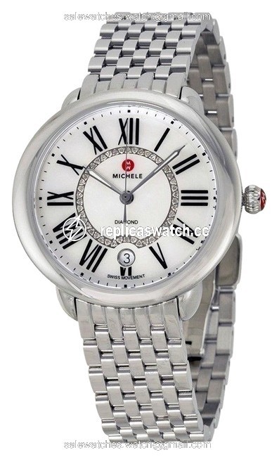Michele Stainless Steel Serein 16 Mid Diamond Dial Mww21b000009 Ladies Watch Michele Stainless Steel Serein 16 Mid Diamond Dial Mww21b000009 Ladies Watch