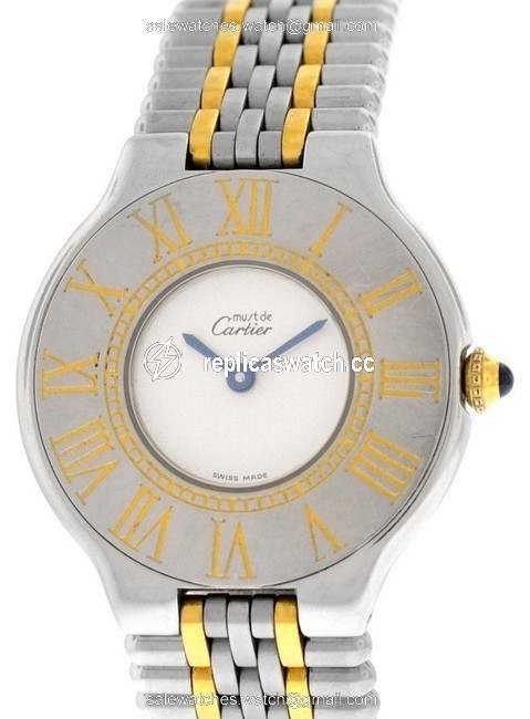 Cartier 21 Midsize 123000p Gold Steel 31mm Quartz Watch Cartier 21 Midsize 123000p Gold Steel 31mm Quartz Watch