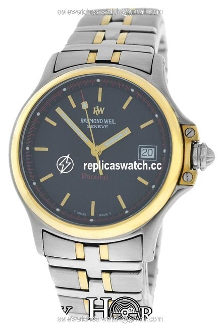Raymond Weil Two Tone Mens Parsifal 9090 Steel Gold Quartz 36mm Watch Raymond Weil Two Tone Mens Parsifal 9090 Steel Gold Quartz 36mm Watch
