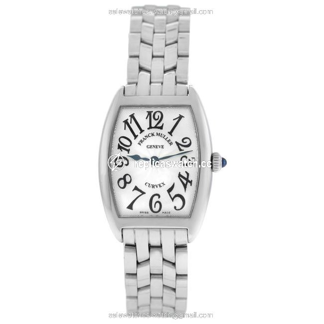 Franck Muller Silver Curvex 1752qz Stainless Steel Quartz 25mm Watch Franck Muller Silver Curvex 1752qz Stainless Steel Quartz 25mm Watch