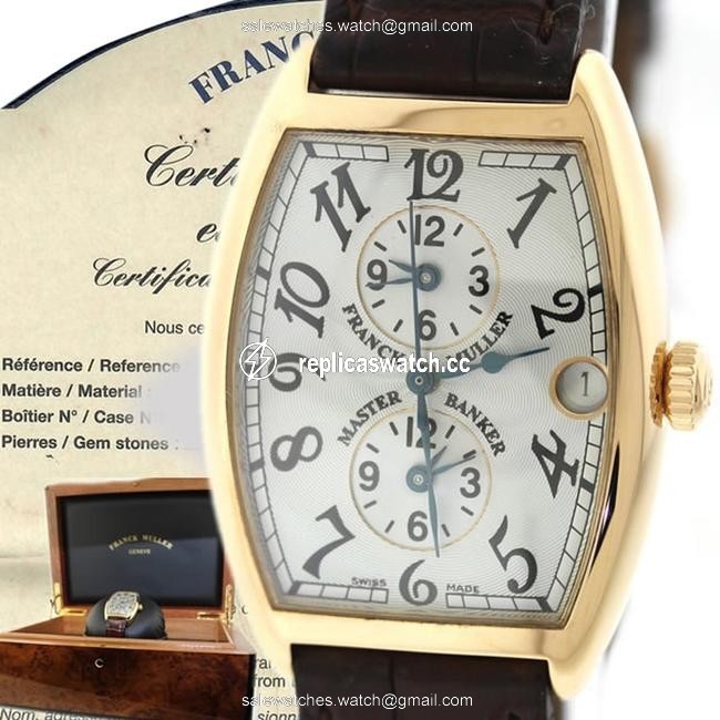 Franck Muller Rose Gold Box Master Banker 2852mb 18k Triple Time with and Papers Watch Franck Muller Rose Gold Box Master Banker 2852mb 18k Triple Time with and Papers Watch