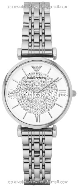 Emporio Armani Silver Classic Stainless Steel Womens Ar1925 Watch Emporio Armani Silver Classic Stainless Steel Womens Ar1925 Watch