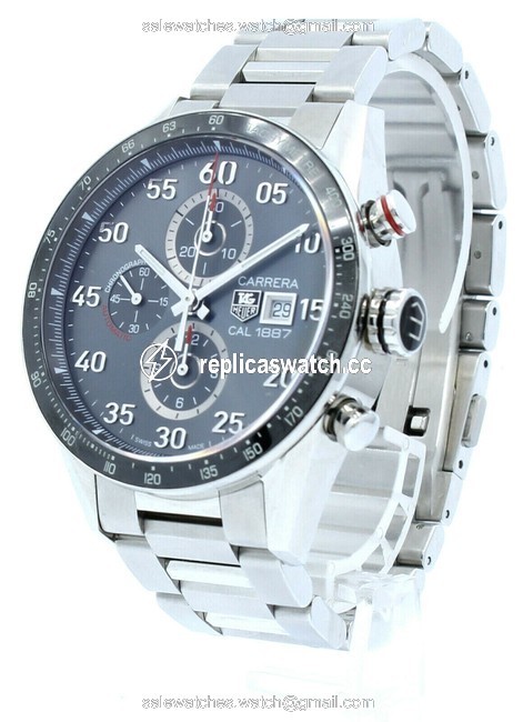 TAG Heuer Navy Carrera Calibre 1887 Chronograph Steel 44mm Watch TAG Heuer Navy Carrera Calibre 1887 Chronograph Steel 44mm Watch