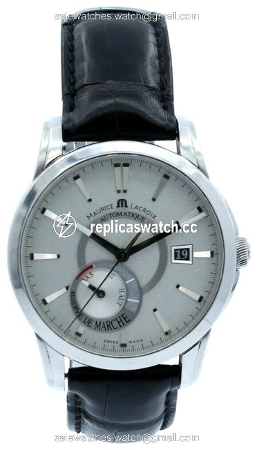 Maurice Lacroix Cream Pontos Reserve De Marche Steel 40mm Mens Wa Watch Maurice Lacroix Cream Pontos Reserve De Marche Steel 40mm Mens Wa Watch