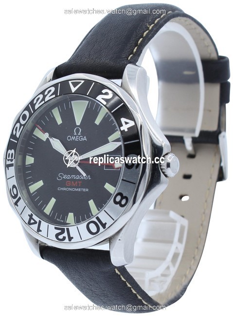 Omega Black Seamaster Gmt Professional Band 2234.50.00 50th Anniv. Edition M Watch Omega Black Seamaster Gmt Professional Band 2234.50.00 50th Anniv. Edition M Watch