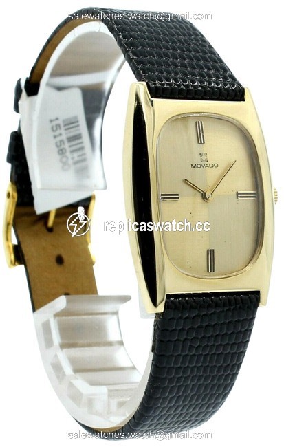 Movado Gold Vintage 14k Solid Yellow Tonneau Mens Dress Watch Movado Gold Vintage 14k Solid Yellow Tonneau Mens Dress Watch