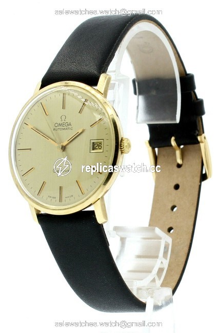 Omega Gold Mens Vintage 14k Yellow Dress Watch Omega Gold Mens Vintage 14k Yellow Dress Watch