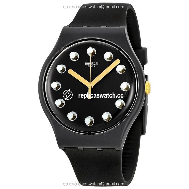 Swatch Passe Temps Dark Grey Silicone Mens Suom104 Watch Swatch Passe Temps Dark Grey Silicone Mens Suom104 Watch