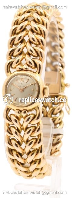 Omega Gold Ladies Vintage 14k Rose Double Woven 54.9 Grams Watch Omega Gold Ladies Vintage 14k Rose Double Woven 54.9 Grams Watch