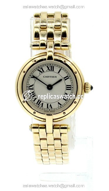 Cartier Gold Cougar Panthere 18k Yellow Ladies 24mm Quartz Watch Cartier Gold Cougar Panthere 18k Yellow Ladies 24mm Quartz Watch
