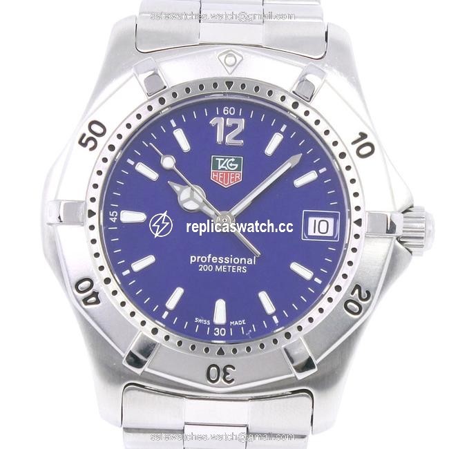 TAG Heuer 2000 Classic Wk1113-0 Stainless Steel Quartz Mens Navy Dial Watch TAG Heuer 2000 Classic Wk1113-0 Stainless Steel Quartz Mens Navy Dial Watch