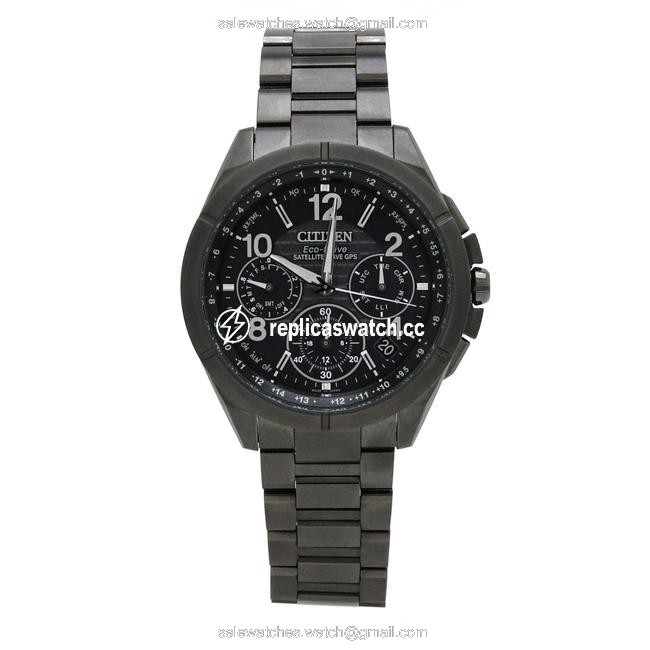Citizen Satellite Solar Atessa Wave Radio Black Dial Super Titanium Mens Wristwatch Cc9075-52f Watch Citizen Satellite Solar Atessa Wave Radio Black Dial Super Titanium Mens Wristwatch Cc9075-52f Watch
