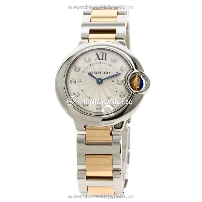 Cartier We902030 Baron Blue 28mm 11p Diamond Stainless Steel K18 Pink Gold Ladies Watch Cartier We902030 Baron Blue 28mm 11p Diamond Stainless Steel K18 Pink Gold Ladies Watch