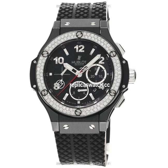 Hublot 301.cv.130.r .1 Big Bang Bezel Diamond Stainless Steel Rubber Men Watch Hublot 301.cv.130.r .1 Big Bang Bezel Diamond Stainless Steel Rubber Men Watch