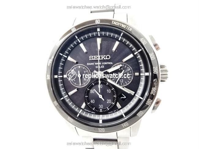 Seiko Solar Brightz Brights 8b82-0an0 Chronograph Watch Seiko Solar Brightz Brights 8b82-0an0 Chronograph Watch