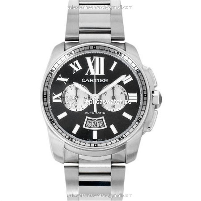 Cartier Caribou De Chronograph See-through Back Mens Self-winding Black Dial W7100061 Watch Cartier Caribou De Chronograph See-through Back Mens Self-winding Black Dial W7100061 Watch