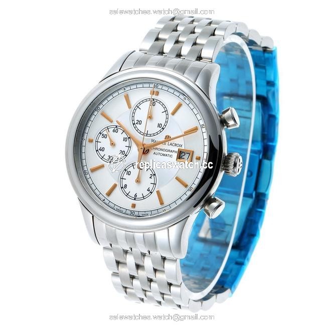 Maurice Lacroix Classic Chronograph Lc6158-ss002-130 Silver Dial Ss 1910262 Watch Maurice Lacroix Classic Chronograph Lc6158-ss002-130 Silver Dial Ss 1910262 Watch