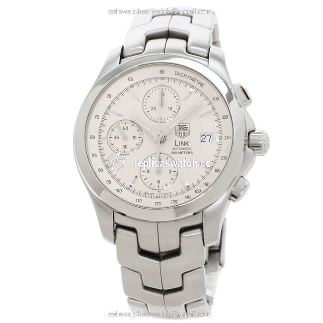 TAG Heuer Cjf2111 Link Chrono Stainless Steel Men Watch TAG Heuer Cjf2111 Link Chrono Stainless Steel Men Watch