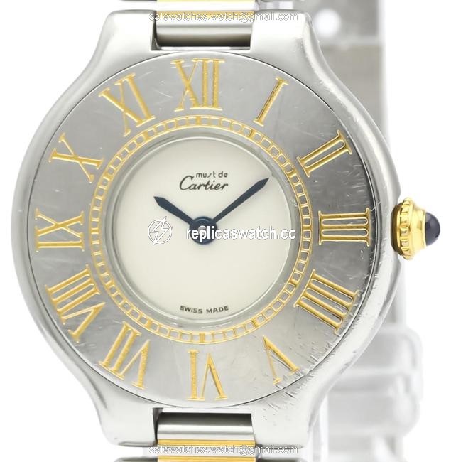 Cartier Must 21 Gold Plated Steel Quartz Ladies Watch Cartier Must 21 Gold Plated Steel Quartz Ladies Watch