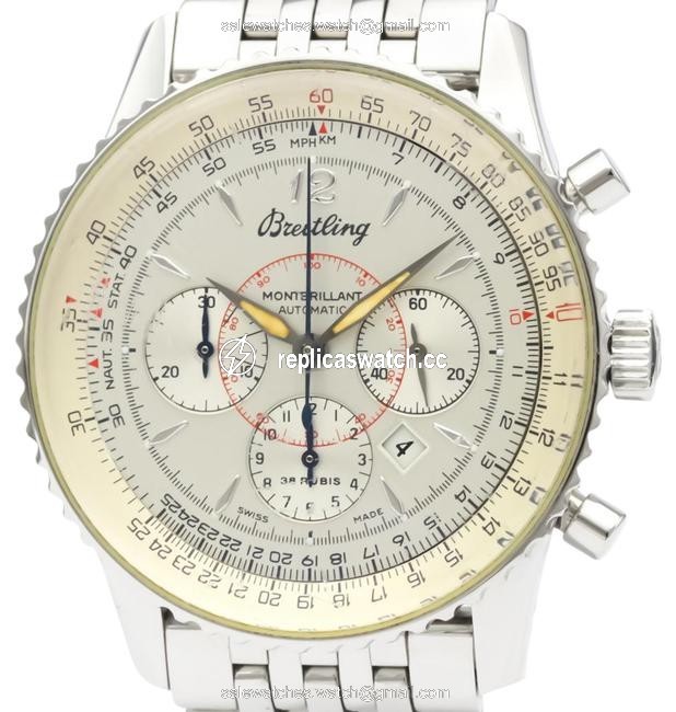 Breitling Silver Navitimer Stainless Steel Mens Sports A41030 Watch Breitling Silver Navitimer Stainless Steel Mens Sports A41030 Watch