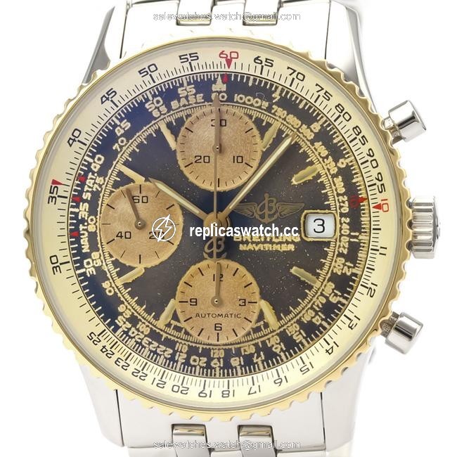 Breitling Navitimer Stainless Steel Yellow Gold (18k) Mens Sports D13022 Watch Breitling Navitimer Stainless Steel Yellow Gold (18k) Mens Sports D13022 Watch