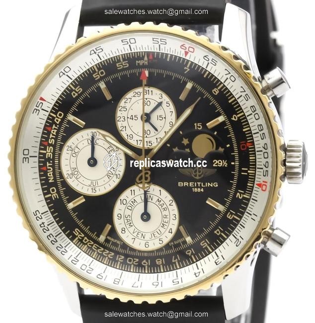 Breitling Navitimer Stainless Steel Yellow Gold (18k) Mens Sports D19022 Watch Breitling Navitimer Stainless Steel Yellow Gold (18k) Mens Sports D19022 Watch