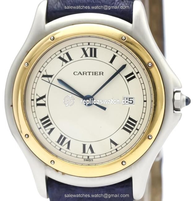 Cartier Panthere Cougar Quartz Stainless Steel Yellow Gold (18k) Mens Dress 187904 Watch Cartier Panthere Cougar Quartz Stainless Steel Yellow Gold (18k) Mens Dress 187904 Watch