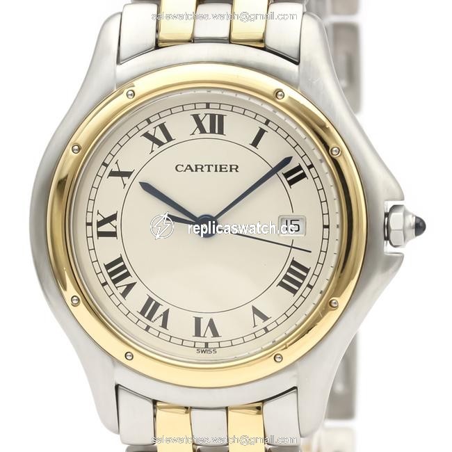 Cartier Panthere Cougar Quartz Stainless Steel Yellow Gold (18k) Mens Dress 187904 Watch Cartier Panthere Cougar Quartz Stainless Steel Yellow Gold (18k) Mens Dress 187904 Watch