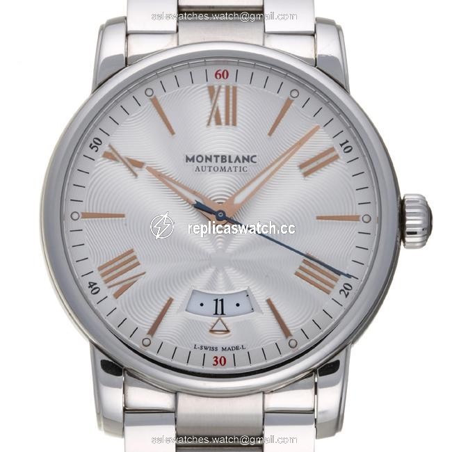 Montblanc 4810 Date Mens 114852 Stainless Steel Silver Dial Watch Montblanc 4810 Date Mens 114852 Stainless Steel Silver Dial Watch