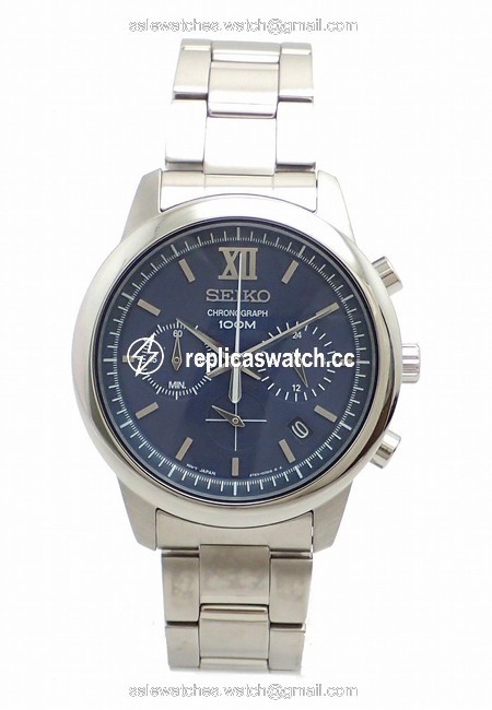 Seiko Chronograph Date Navy Dial Mens Qz Quartz Wrist 6t63-00n0 Ssb137p1 Watch Seiko Chronograph Date Navy Dial Mens Qz Quartz Wrist 6t63-00n0 Ssb137p1 Watch