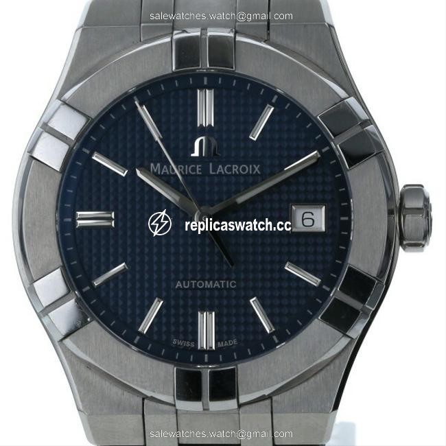Maurice Lacroix Silver Icon See-through Back Ai6007-ss002-430-1 Self-winding Navy Dial Mens Watch Maurice Lacroix Silver Icon See-through Back Ai6007-ss002-430-1 Self-winding Navy Dial Mens Watch