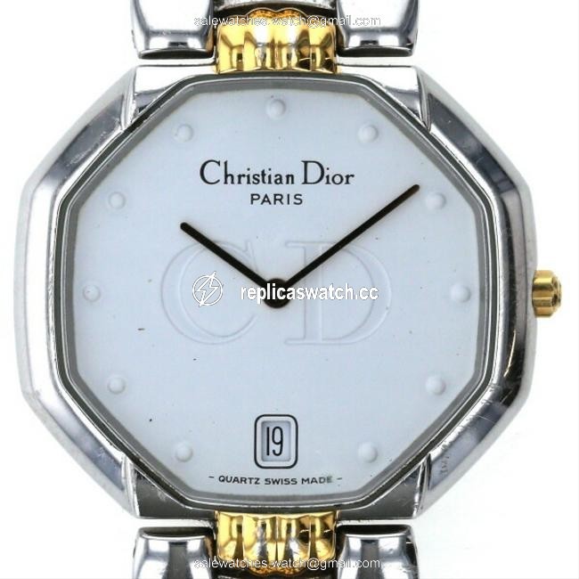 Dior Gold / Silver Combination Color D45-204 Quartz White Dial Ladies Watch Dior Gold / Silver Combination Color D45-204 Quartz White Dial Ladies Watch