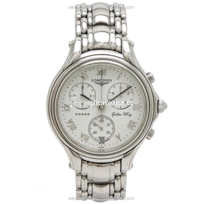 Longines Golden Wing Chronograph White Dial Mens Quartz L3.610.4 Watch Longines Golden Wing Chronograph White Dial Mens Quartz L3.610.4 Watch